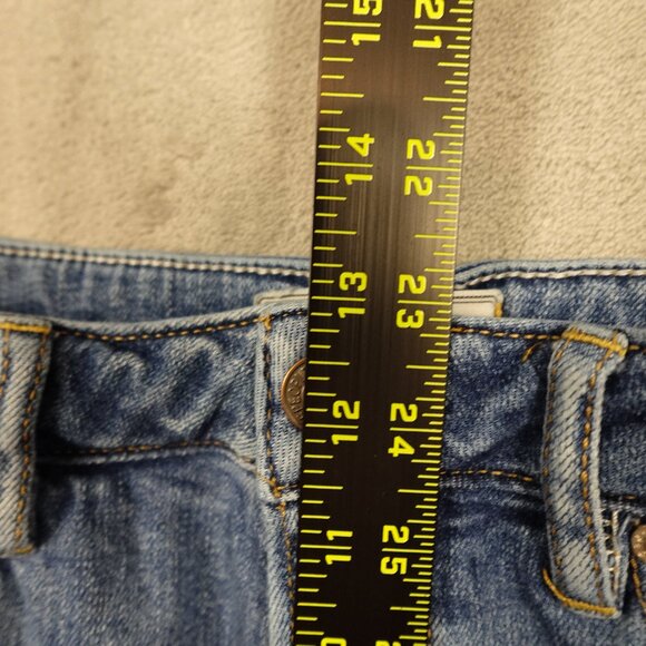 Free People jeans high rise wide leg crop women's 28 blue denim button fly - Picture 6 of 13